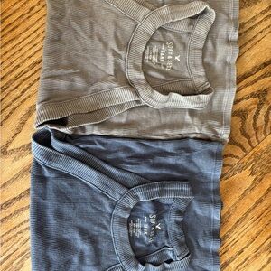 American Eagle Outfitters Gray Ribbed Tank